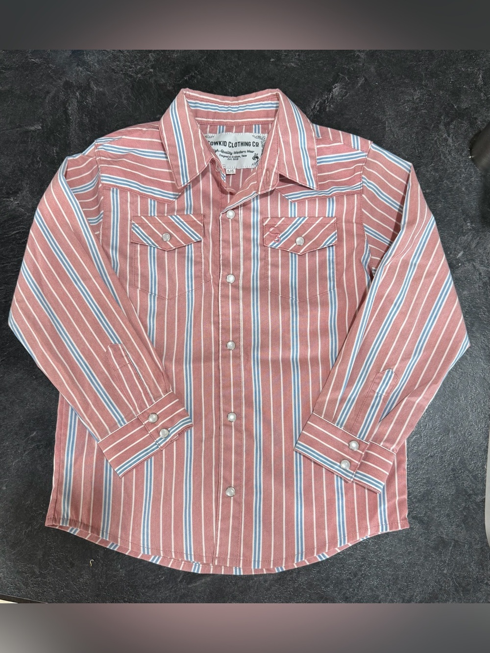 Boys' Rust Stripe Button-Down Shirt